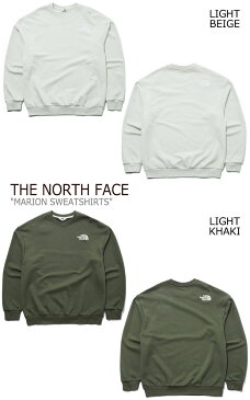 ノースフェイス トレーナー THE NORTH FACE メンズ レディース MARION SWEATSHIRTS マリオン スウェットシャツ RED レッド BEIGE ベージュ KHAKI カーキ BLACK ブラック GREY グレー NM5ML51J/K/L/M/N ウェア 【中古】未使用品