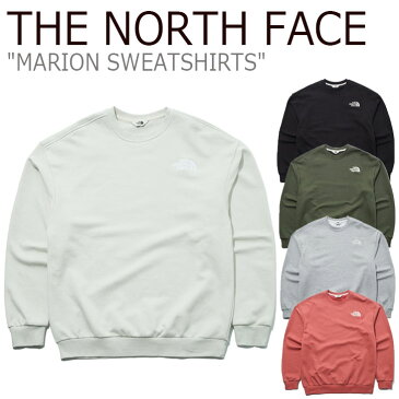 ノースフェイス トレーナー THE NORTH FACE メンズ レディース MARION SWEATSHIRTS マリオン スウェットシャツ RED レッド BEIGE ベージュ KHAKI カーキ BLACK ブラック GREY グレー NM5ML51J/K/L/M/N ウェア 【中古】未使用品