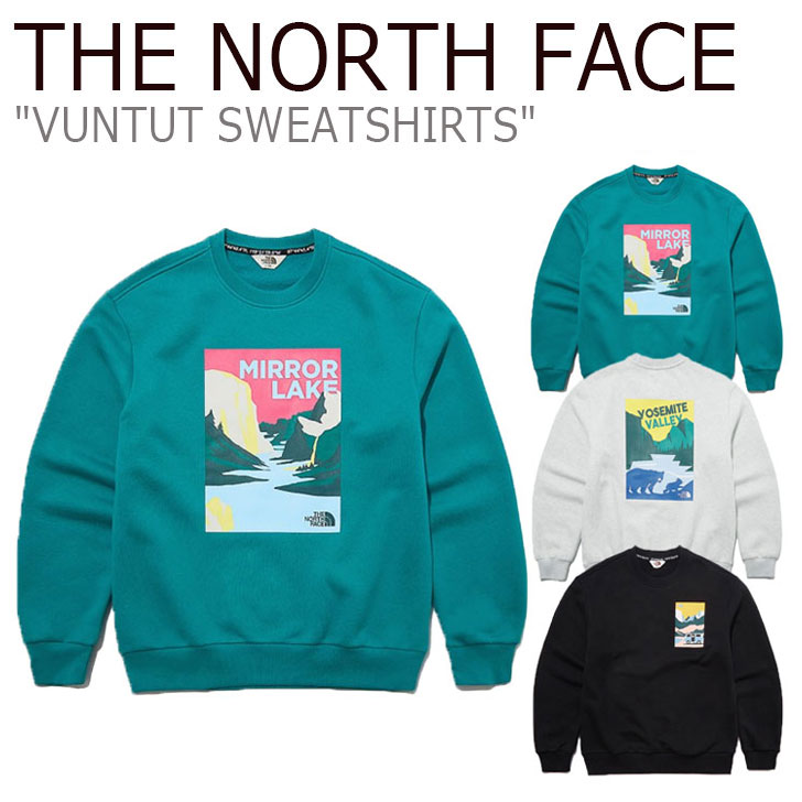 ノースフェイス トレーナー THE NORTH FACE メンズ レディース VUNTUT SWEATSHIRTS バンタート スウェットシャツ GREEN グリーン OATMEAL オートミール BLACK ブラック NM5ML53J/K/L ウェア 【中古】未使用品