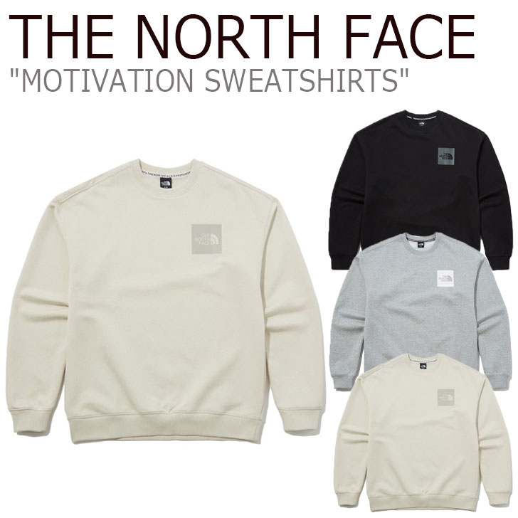 ノースフェイス トレーナー THE NORTH FACE メンズ レディース MOTIVATION SWEATSHIRTS モチベーション スウェットシャツ BLACK ブラック GRAY グレー CREAM クリーム NM5ML70A/B/C ウェア 【中古】未使用品