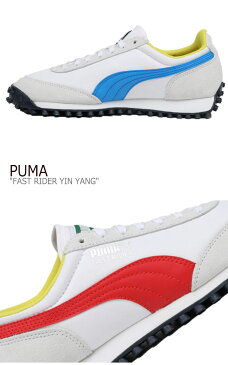 プーマ スニーカー PUMA レディース メンズ FAST RIDER ファストライダー WHITE ホワイト BLUE ブルー RED レッド 37199202 シューズ 【中古】未使用品