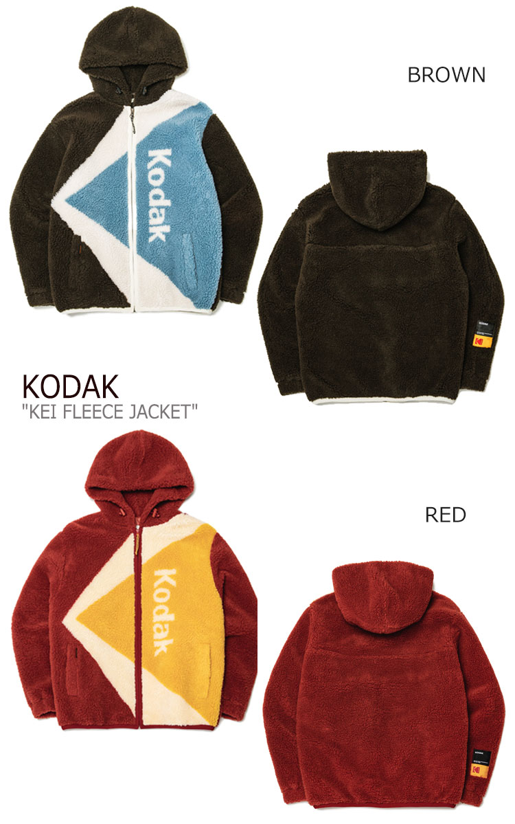 コダック フリース KODAK メンズ レディース KEI FLEECE JACKET ケイ フリースジャケット BROWN ブラウン RED レッド BLACK ブラック KHAKI カーキ WHITE ホワイト K0323LJK99BRN/RED/BLK/KHK/WHT ウェア