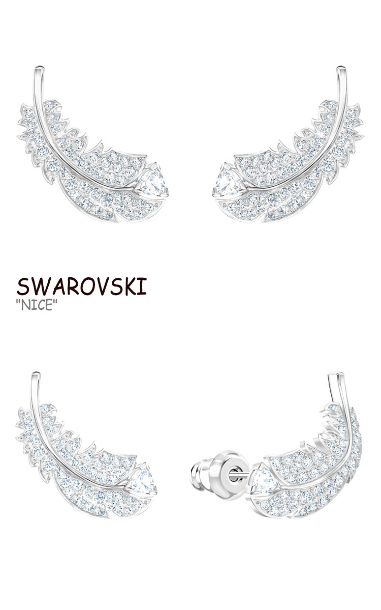 スワロフスキー ピアス SWAROVSKI レディース NICE ナイス WHITE ホワイト 海外アクセサリー 5482912 ACC