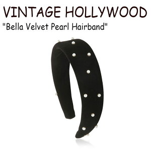 ヴィンテージ ハリウッド カチューシャ VINTAGE HOLLYWOOD レディース Bella Velvet Pearl Hairband ベラ ベルベット パール ヘアバンド BLACK ブラック 韓国アクセサリー 301090651 ACC