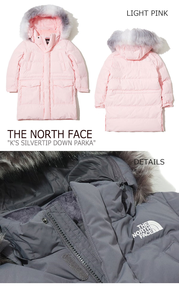 ノースフェイス ダウン THE NORTH FACE 男の子 女の子 K'S SILVERTIP DOWN PARKA キッズ シルバーチップ ダウンパーカー DARK ダーク GREY グレー LAVENDER ラベンダー LIGHT ライト PINK ピンク NJ1DK60S/T/U ウェア