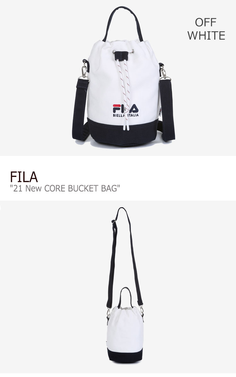 フィラ ショルダーバッグ FILA メンズ レディース 21 New CORE BUCKET BAG 21 ニューコア バケットバッグ OFF WHITE オフホワイト BLACK ブラック FS3BCD5318F バッグ 【中古】未使用品