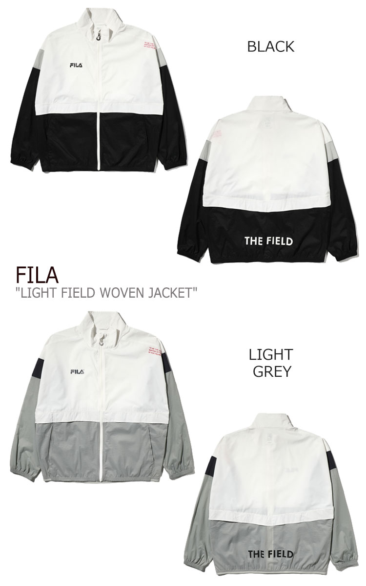 フィラ ジャケット FILA メンズ レディース LIGHT FIELD WOVEN JACKET ライト フィールド ウーブン ジャケット BLACK ブラック LIGHT GREY ライトグレー FS2JKD2202X ウェア 【中古】未使用品