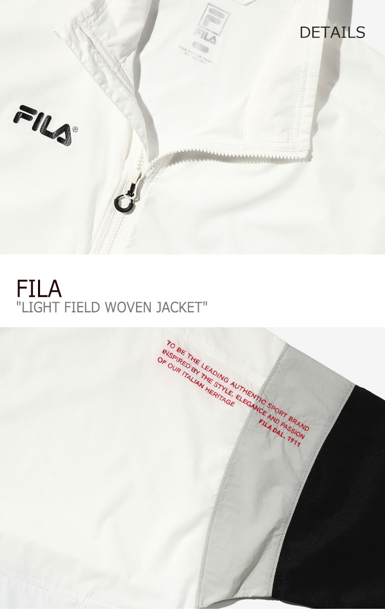 フィラ ジャケット FILA メンズ レディース LIGHT FIELD WOVEN JACKET ライト フィールド ウーブン ジャケット BLACK ブラック LIGHT GREY ライトグレー FS2JKD2202X ウェア 【中古】未使用品