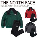 ノースフェイス ジャージ セットアップ THE NORTH FACE 男の子 女の子 K'S BEATON TRAINING SET ビートン トレーニング セット JADE グリーン DARK GRAY ダークグレー HOT RED レッド NJ5JL50S/T/U ウェア 【中古】未使用品