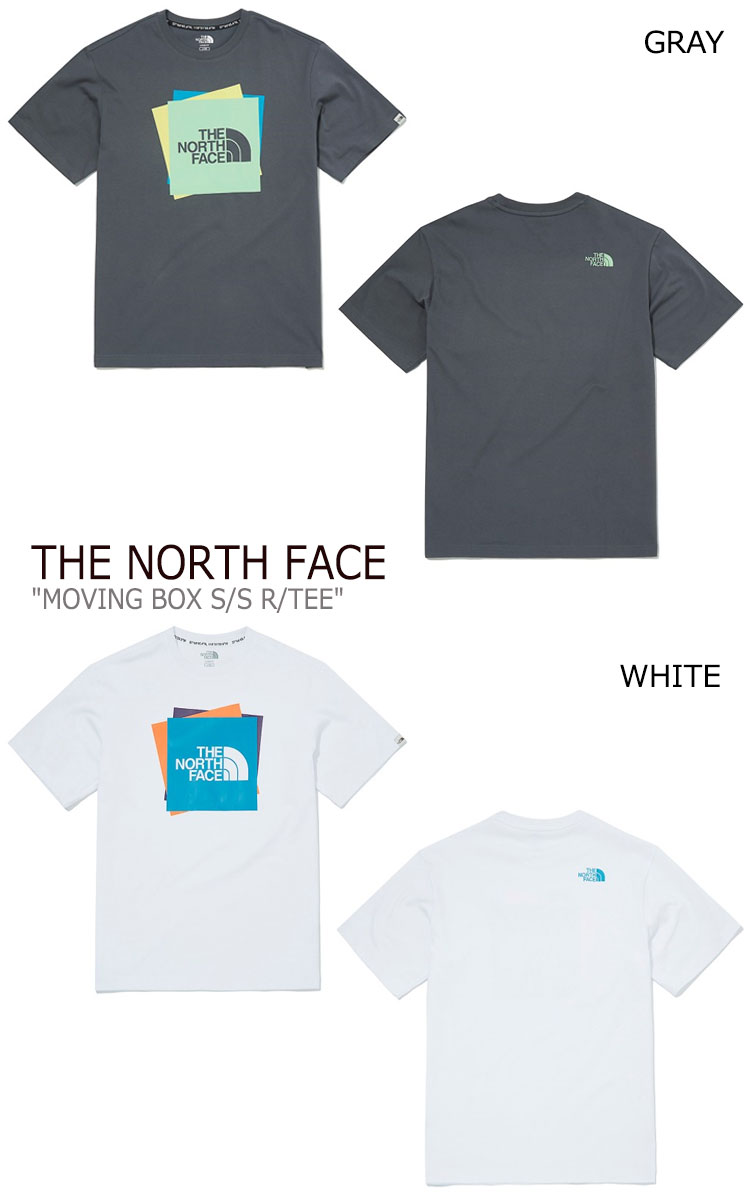 ノースフェイス Tシャツ THE NORTH FACE メンズ レディース MOVING BOX S/S R/TEE ムービング ボックス ショートスリーブ ラウンドTEE BEIGE ベージュ WHITE ホワイト GRAY グレー LILAC ライラック NT7UM14J/K/L/M ウェア 【中古】未使用品