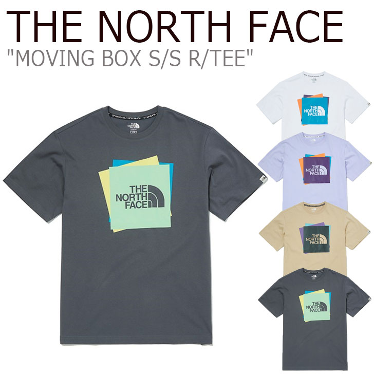 ノースフェイス Tシャツ THE NORTH FACE メンズ レディース MOVING BOX S/S R/TEE ムービング ボックス ショートスリーブ ラウンドTEE BEIGE ベージュ WHITE ホワイト GRAY グレー LILAC ライラック NT7UM14J/K/L/M ウェア 【中古】未使用品