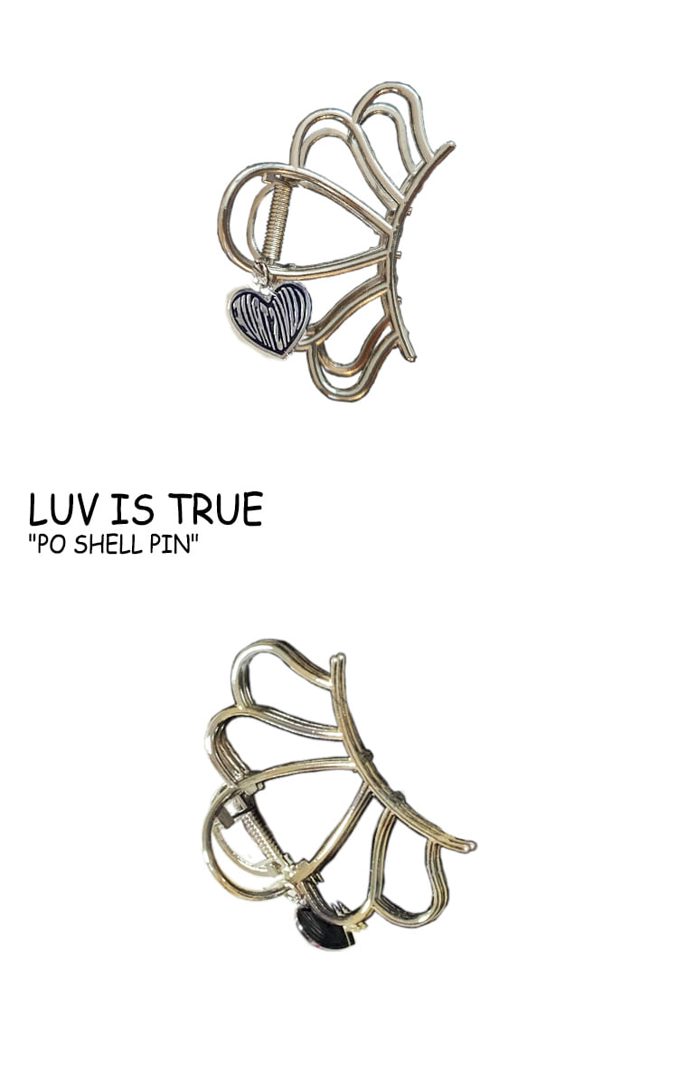 ラブイズトゥルー ヘアクリップ LUV IS TRUE レディース PO SHELL PIN ポー シェル ピン SILVER シルバー 韓国アクセサリー 4301804 ACC