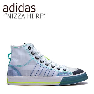 アディダス スニーカー ADIDAS レディース NIZZA HI RF ニッツァ ハイ RF WHITE ホワイト BLUE ブルー FY3093 FLADAF3U15 シューズ【中古】未使用品