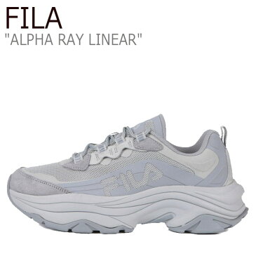 フィラ レイ スニーカー FILA メンズ レディース RAY LINEAR ALPHA レイ リニア アルファ LIGHT GREY ライト グレー 1JM01286-050 シューズ 【中古】未使用品