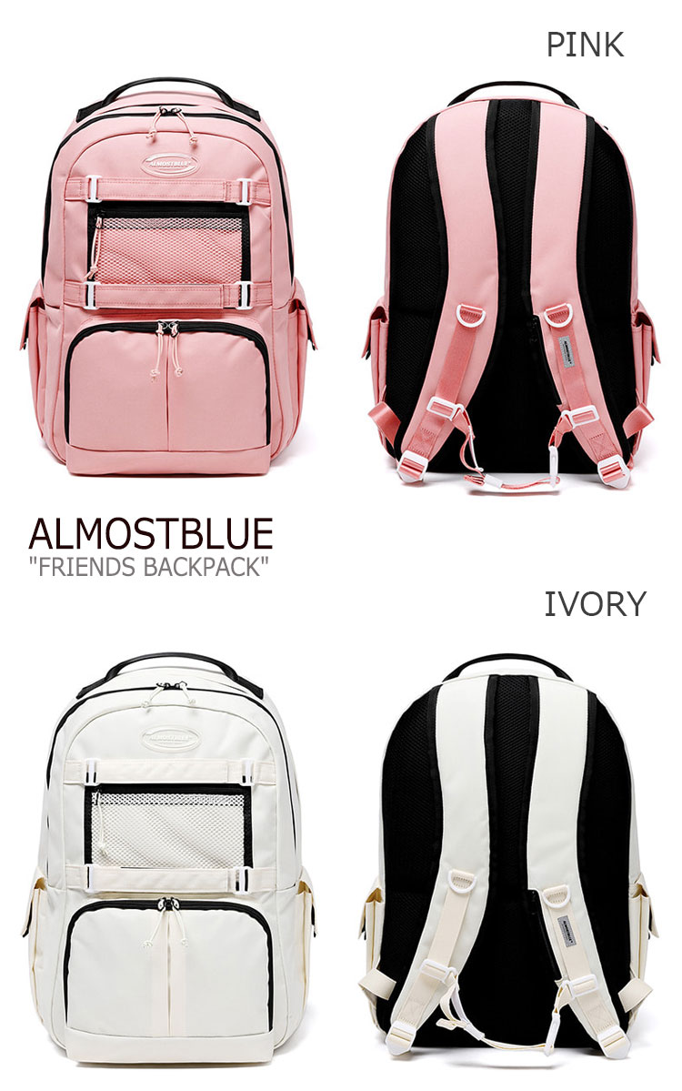 学生 バックパック リュック オールモストブルーリュック Almostblueリュック オールモストブルーバックパック Black 韓国ブランド 韓国 オールモストブルー リュックサック メンズ 人気 Almostblue 韓国リュック リュック Almostblue メンズ レディース Friends Backpack