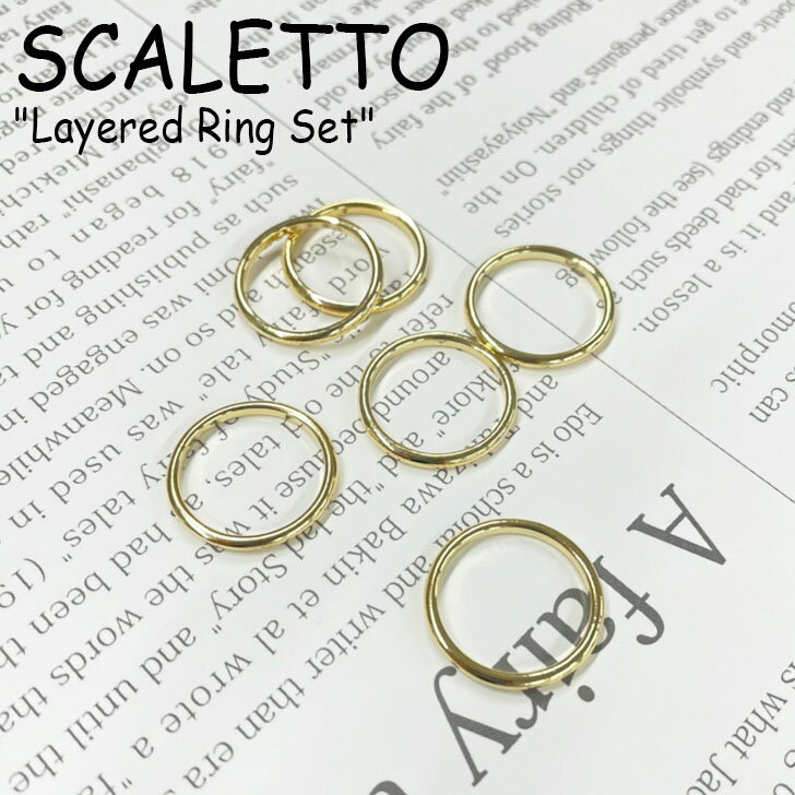 XJ[bg O SCALETTO fB[X Layered Ring Set C[h O Zbg GOLD S[h ؍ANZT[ 453239 ACC