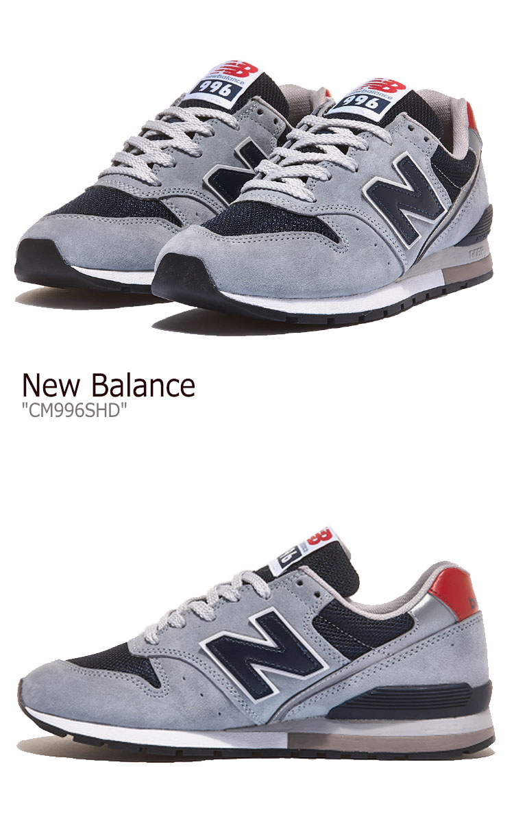 ニューバランス スニーカー New Balance メンズ レディース CM 996 SHD GREY グレー NAVY ネイビー RED レッド CM996SHD シューズ 【中古】未使用品