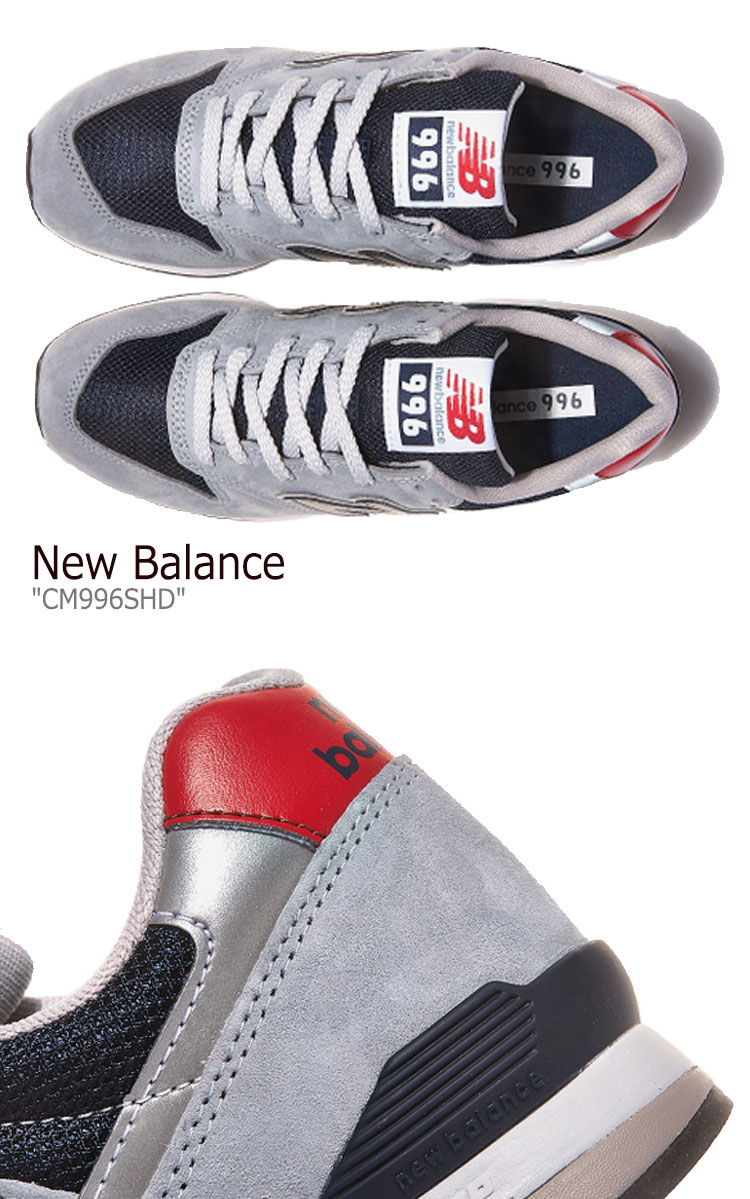ニューバランス スニーカー New Balance メンズ レディース CM 996 SHD GREY グレー NAVY ネイビー RED レッド CM996SHD シューズ 【中古】未使用品