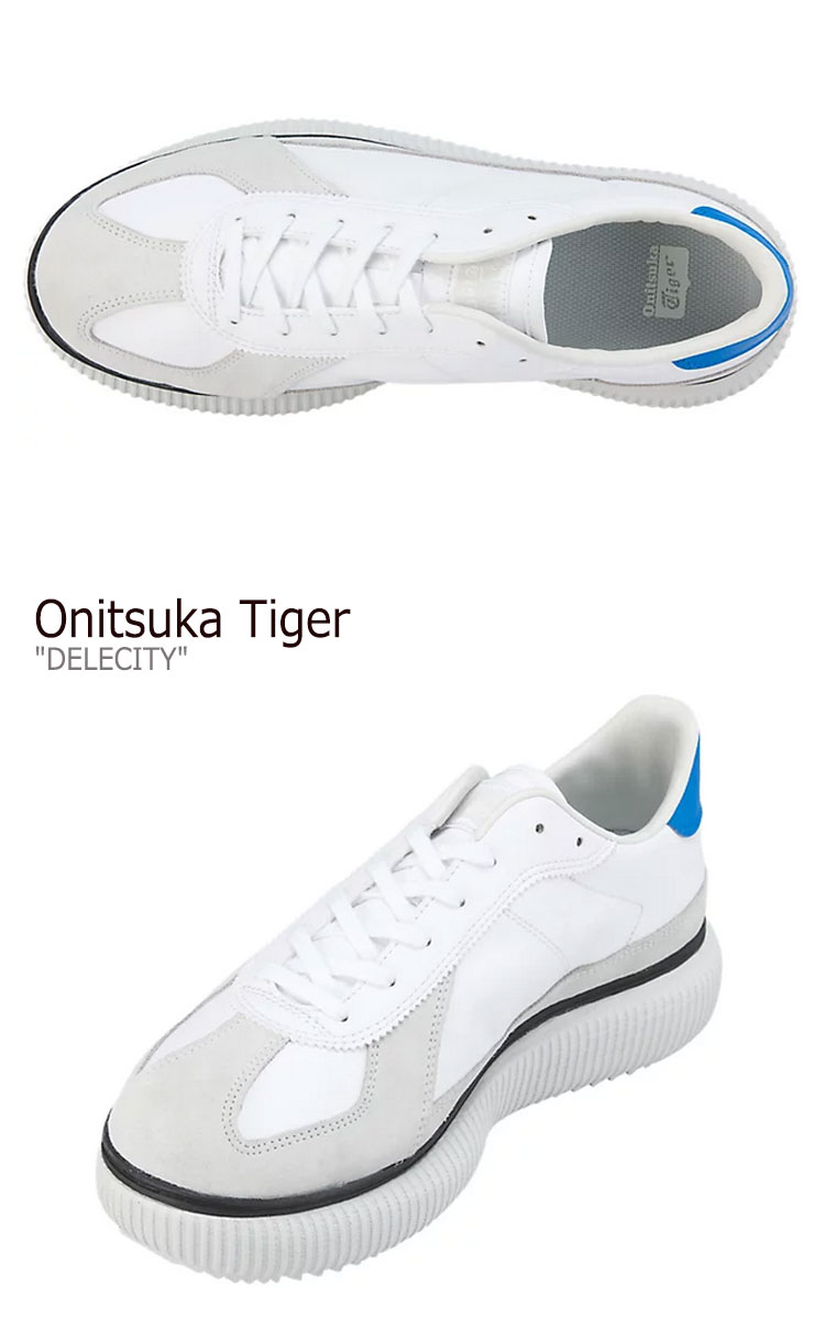 オニツカタイガー スニーカー Onitsuka Tiger メンズ レディース DELECITY デレシティー WHITE BLUE ホワイト ブルー 1183A386-107 シューズ