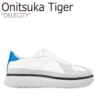 オニツカタイガー スニーカー Onitsuka Tiger メンズ レディース DELECITY デレシティー WHITE BLUE ホワイト ブルー 1183A386-107 シューズ