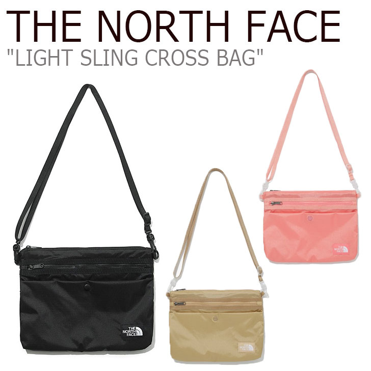 ノースフェイス サコッシュ THE NORTH FACE メンズ レディース LIGHT SLING CROSS BAG ライト スリング クロスバッグ BLACK ブラック BEIGE ベージュ PINK ピンク NN2PM10A/B/C バッグ 【中古】未使用品