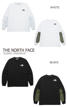 ノースフェイス トレーナー THE NORTH FACE メンズ レディース ALBANY CREWNECK オールバニー クルーネック 長袖 WHITE ホワイト BLACK ブラック BEIGE ベージュ KHAKI カーキ NM5MM04J/K/L/M ウェア 【中古】未使用品