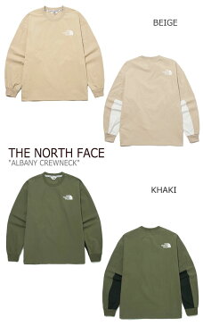 ノースフェイス トレーナー THE NORTH FACE メンズ レディース ALBANY CREWNECK オールバニー クルーネック 長袖 WHITE ホワイト BLACK ブラック BEIGE ベージュ KHAKI カーキ NM5MM04J/K/L/M ウェア 【中古】未使用品