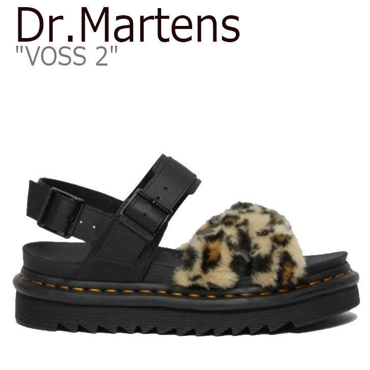 ドクターマーチン サンダル Dr.Martens レディース VOSS 2 ボス 2 BLACK ブラック LEOPARD レオパード 26721285 シューズ 【中古】未使用品