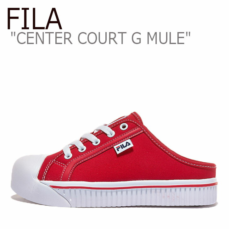フィラ スニーカー FILA メンズ レディース CENTER COURT G MULE センターコート G ミュール RED レッド WHITE ホワイト 1TM01392D-600 シューズ