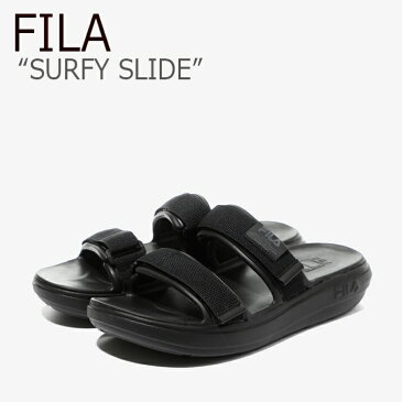 フィラ サンダル FILA メンズ レディース SURFY SLIDE サーフィ スライド BLACK ブラック 1SM01577D-001 シューズ 【中古】未使用品