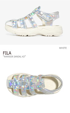 フィラ サンダル FILA キッズ WARRIOR SANDAL KD ウォーリアー サンダルKD WHITE ホワイト BLACK ブラック 3SM01557D-100/013 シューズ 【中古】未使用品