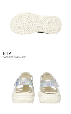 フィラ サンダル FILA キッズ WARRIOR SANDAL KD ウォーリアー サンダルKD WHITE ホワイト BLACK ブラック 3SM01557D-100/013 シューズ 【中古】未使用品