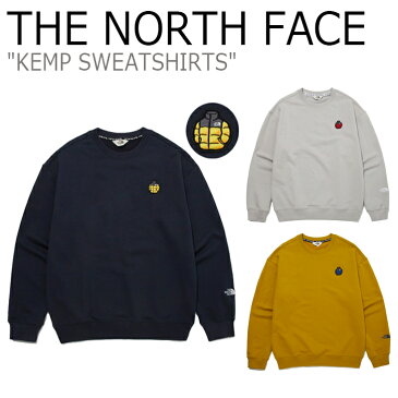 ノースフェイス トレーナー THE NORTH FACE メンズ レディース KEMP SWEATSHIRTS ケンプ スウェットシャツ DARK NAVY ダークネイビー GLACIER GRAY グレイシャーグレー GOLD YELLOW ゴールドイエロー NM5MM53J/K/L ウェア【中古】未使用品