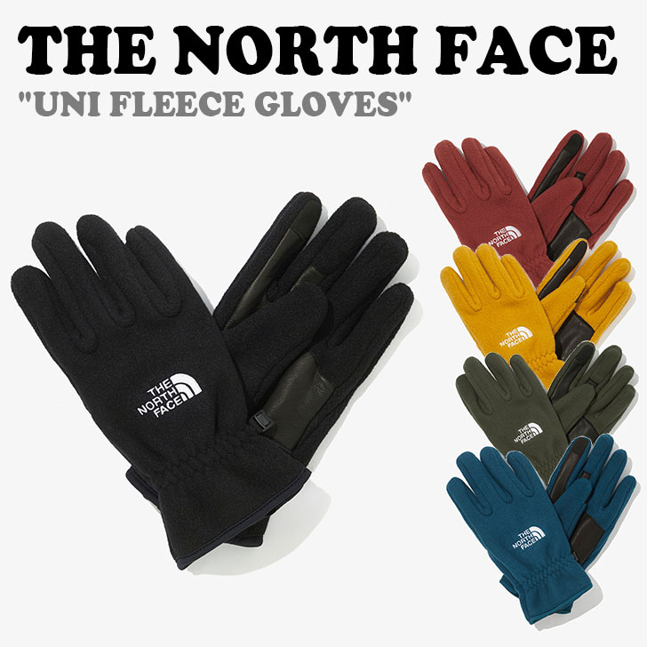 ノースフェイス 手袋 THE NORTH FACE メンズ レディース UNI FLEECE GLOVES ユニ フリース グローブ BLACK ブラック DARK_RED ダークレッド MUSTARD マスタード KHAKI カーキ LYONS BLUE リオンブルー NJ3GM57A/B/C/D/E ACC 【中古】未使用品