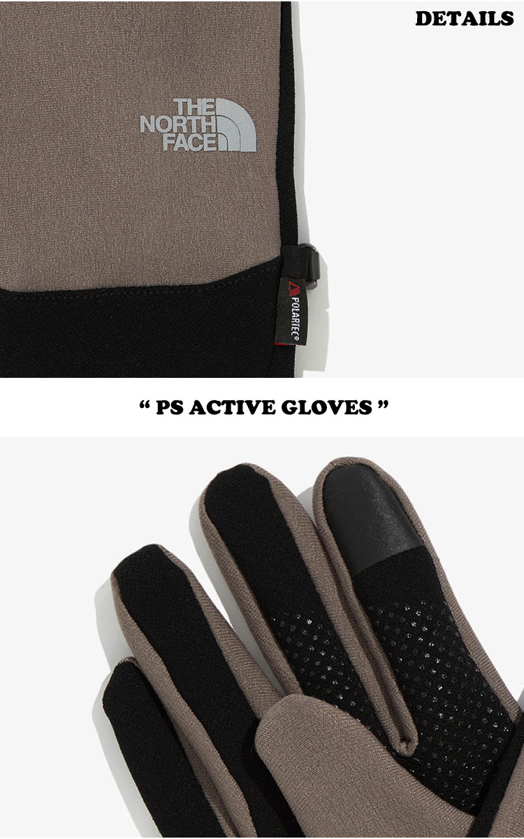 ノースフェイス 手袋 THE NORTH FACE メンズ レディース PS ACTIVE GLOVES パワー ストレッチ アクティブ グローブ BLACK ブラック GRAYISH_BEIGE グレーイッシュベージュ NJ3GM51A/B ACC 【中古】未使用品