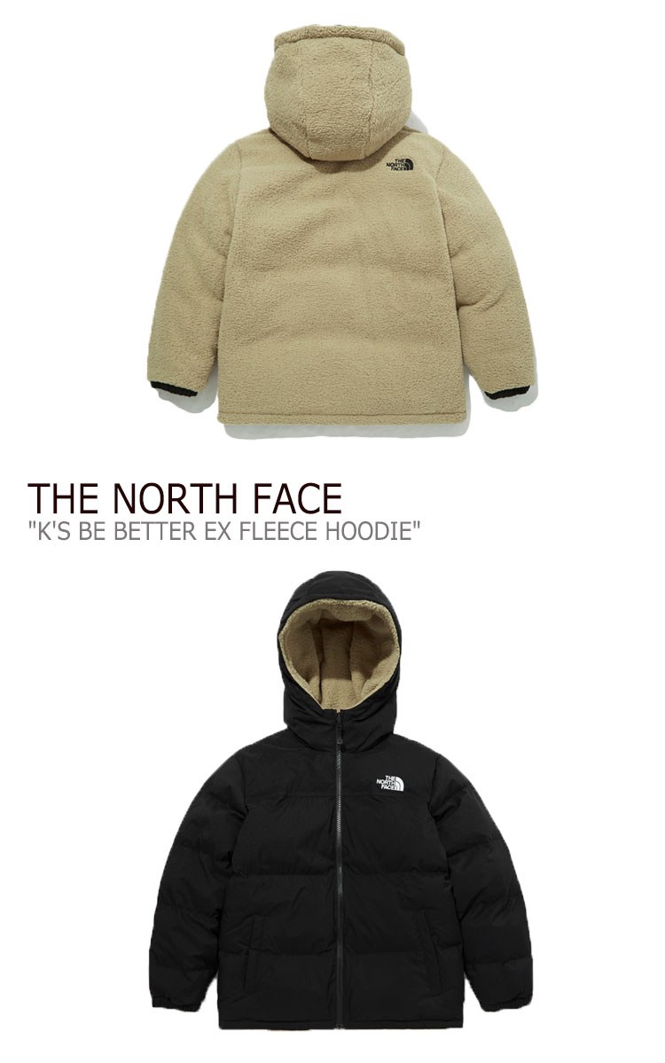 ノースフェイス アウター THE NORTH FACE 男の子 女の子 K'S BE BETTER EX FLEECE HOODIE キッズ ビー ベター EX フリース フーディー BLACK ブラック NJ3NM55S ウェア【中古】未使用品