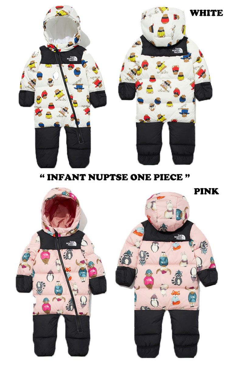 ノースフェイス アウター THE NORTH FACE 男の子 女の子 INFANT NUPTSE ONE PIECE インファント ヌプシ ワンピース WHITE ホワイト PINK ピンク NQ1DM95S/T ウェア 【中古】未使用品