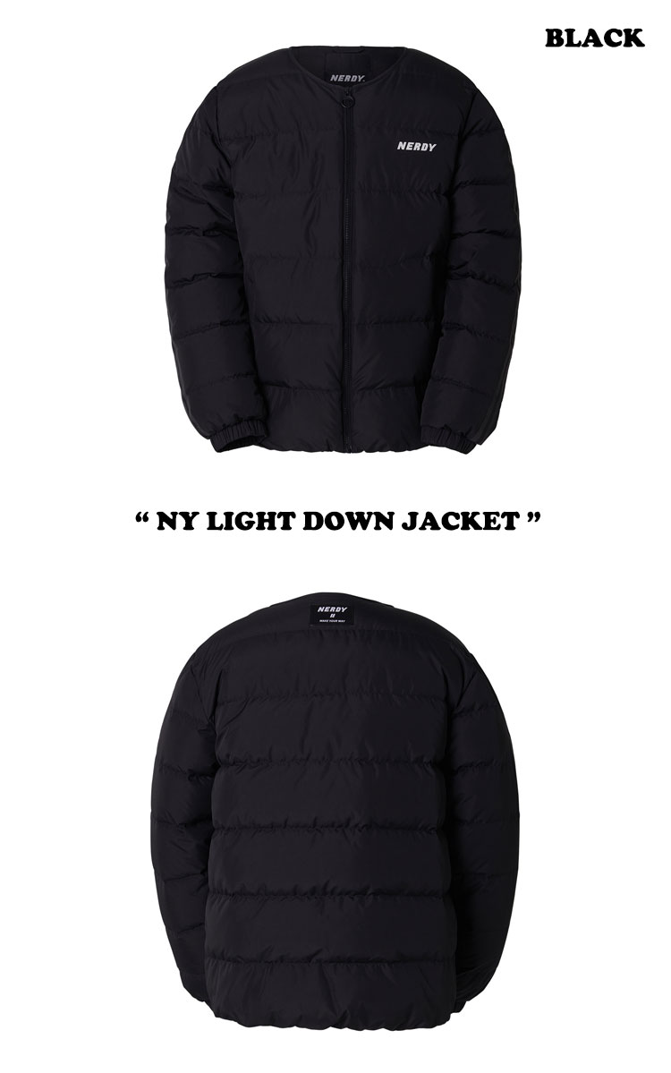 ノルディ アウター NERDY メンズ レディース NY LIGHT DOWN JACKET NY ライト ダウン ジャケット BLACK ブラック CREAM クリーム LIGHT PURPLE ライト パープル PNEW21DJ0501/02/36 ノルディー ウェア