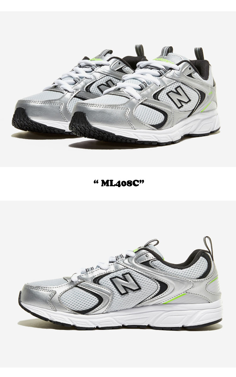 ニューバランス 408 スニーカー New Balance メンズ レディース ML 408 C WHITE ホワイト SILVER シルバー ML408C シューズ 【中古】未使用品