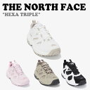 ノースフェイス スニーカー THE NORTH FACE メンズ レディース HEXA TRIPLE ヘキサ トリプル WHITE ホワイト IndianPink インディアンピンク BEIGE ベージュ JetBlack ジェットブラック NS95M53A/B/J/K シューズ 【中古】未使用品