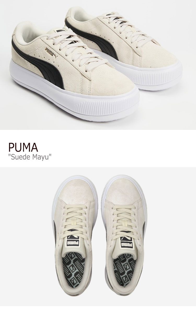 プーマ スニーカー PUMA メンズ レディース SUEDE MAYU スエード マユ WHITE ホワイト BLACK ブラック 38068601 シューズ 【中古】未使用品