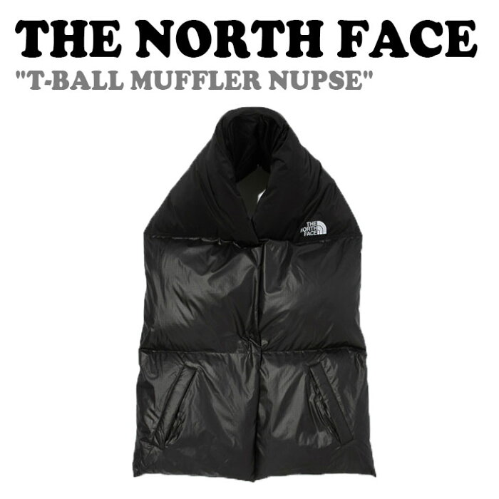 ノースフェイス マフラー THE NORTH FACE メンズ レディース T-BALL MUFFLER NUPSE ティーボールマフラー ヌプシ BLACK ブラック NA5IM54J ACC 【中古】未使用品