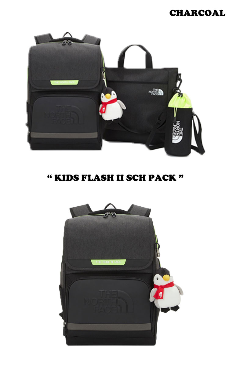 ノースフェイス バックパック THE NORTH FACE 男の子 女の子 KIDS FLASH II SCH PACK キッズ フラッシュ II スクールパック CHARCOAL チャコール NAVY ネイビー ICE GREEN アイス グリーン NM2DN00R/S/T バッグ 【中古】未使用品