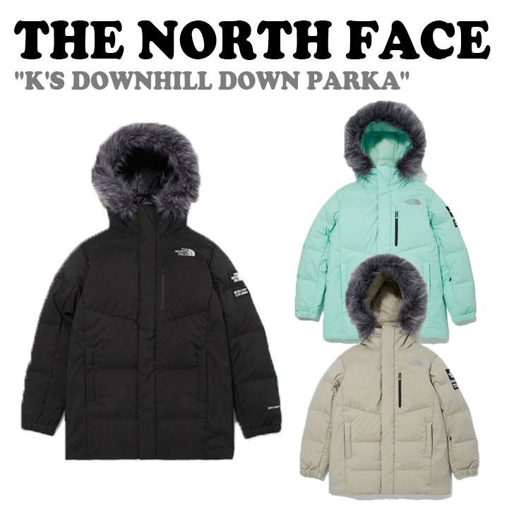 ノースフェイス アウター THE NORTH FACE K'S DOWNHILL DOWN PARKA キッズ ダウンヒル ダウン パーカー LIGHT BEIGE ライト ベージュ BLACK ブラック MINT LEAF ミントリーフ NJ1DM54S/T/U ウェア 【中古】未使用品