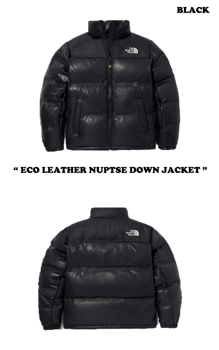 ノースフェイス ダウン THE NORTH FACE メンズ レディース ECO LEATHER NUPTSE DOWN JACKET エコ レザー ヌプシ ダウンジャケット BLACK ブラック BEIGE ベージュ NJ1DM61J/K ウェア 【中古】未使用品