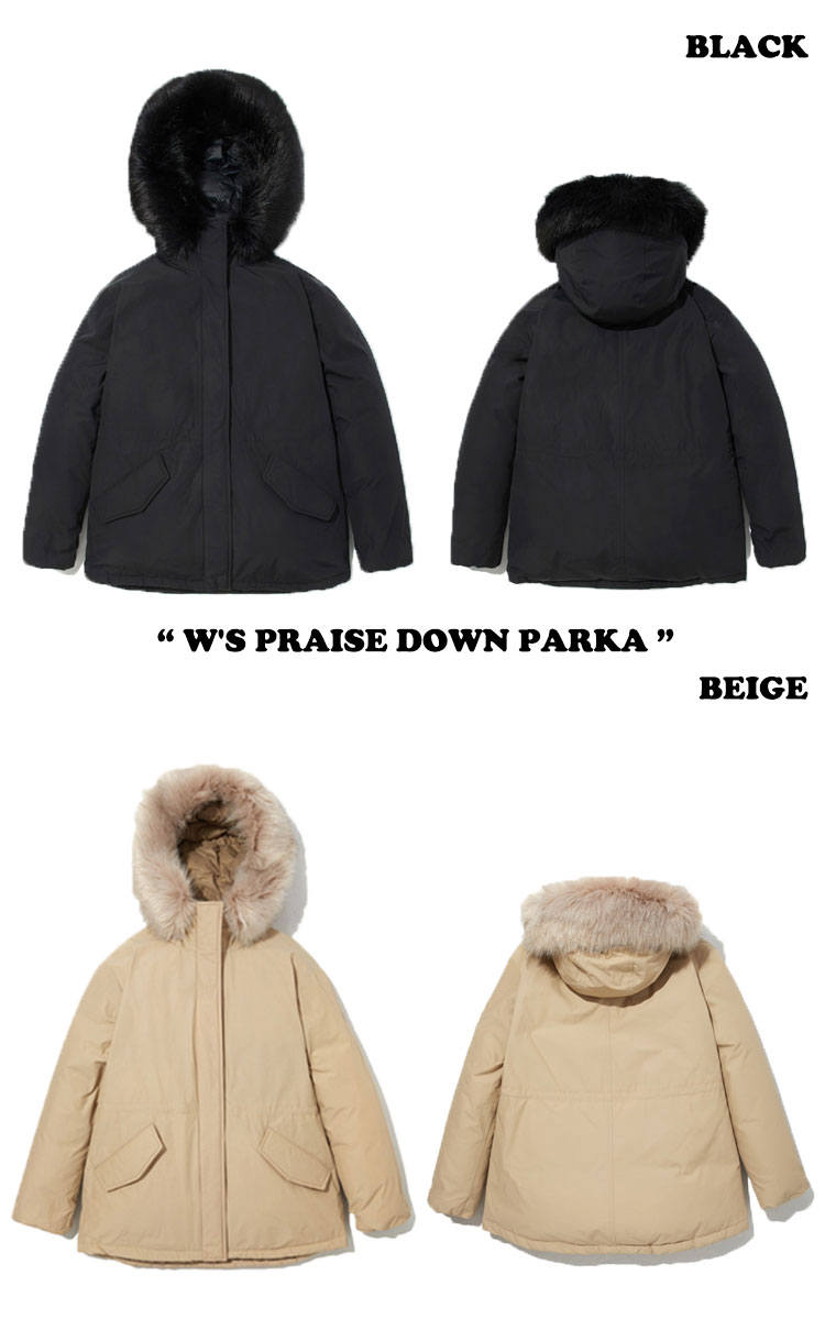 ノースフェイス ダウン THE NORTH FACE レディース W'S PRAISE DOWN PARKA プレイズ ダウンパーカ BLACK ブラック BEIGE ベージュ CREAM クリーム NJ1DM87A/B/C ウェア 【中古】未使用品