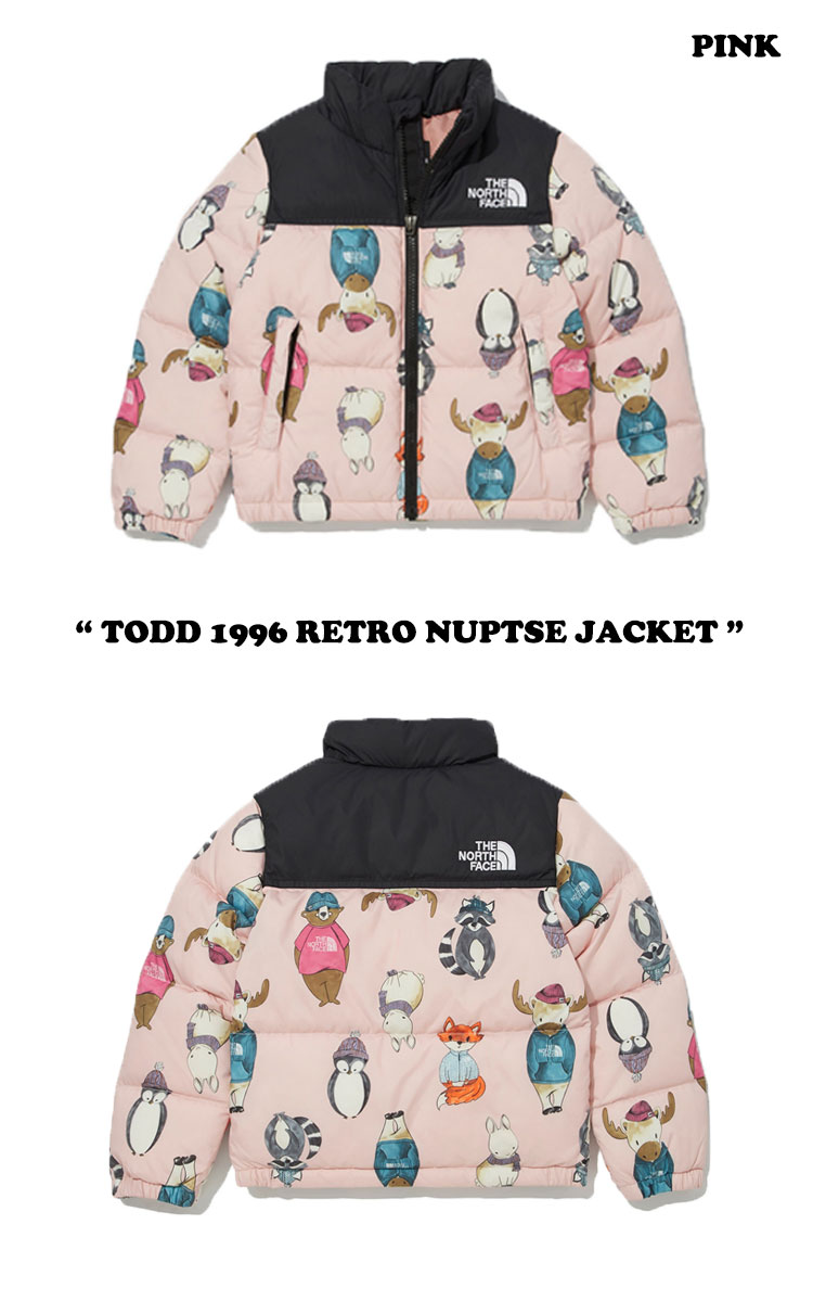 ノースフェイス アウター THE NORTH FACE 男の子 女の子 TODD 1996 RETRO NUPTSE JACKET キッズ 1996レトロ ヌプシ ジャケット PINK ピンク WHITE ホワイト NJ1DM92S/T ウェア 【中古】未使用品