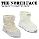 ノースフェイス ブーツ THE NORTH FACE レディース W BOOTIE SHORT FLEECE ブーティー ショート フリース CAMEL キャメル IVORY アイボリー NS99L53J/K シューズ 【中古】未使用品