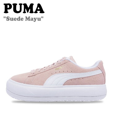 プーマ スニーカー PUMA レディース SUEDE MAYU スエード マユ PINK ピンク WHITE ホワイト 380686-03 シューズ【中古】未使用品