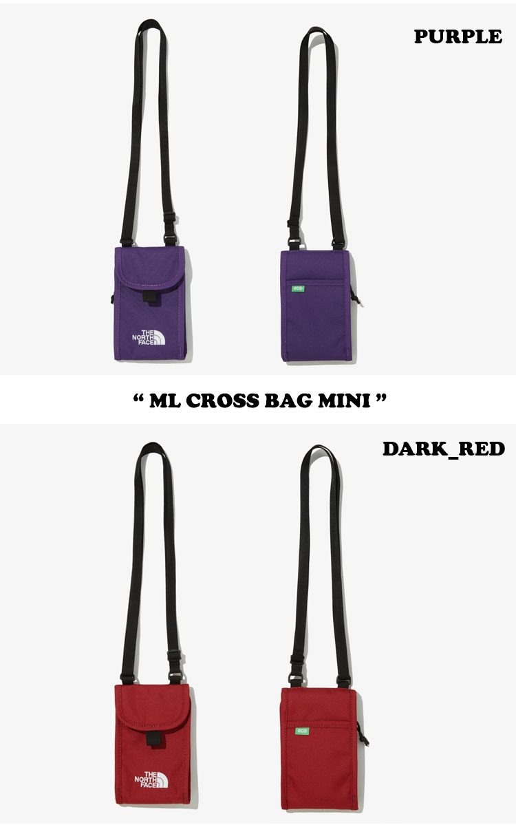 ノースフェイス クロスバッグ THE NORTH FACE ML CROSS BAG MINI MLクロスバッグミニ BLACK ブラック MUSTARD マスタード PURPLE パープル DARK_RED ダーク レッド NN2PM58A/B/C/D/E バッグ 【中古】未使用品